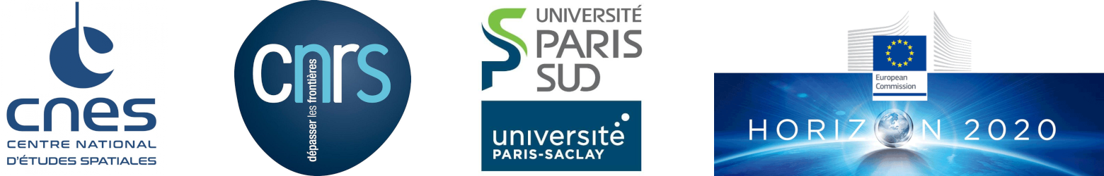 Logos CNES-CNRS-Université-Paris-Saclay-Horizon2020-European-Commission