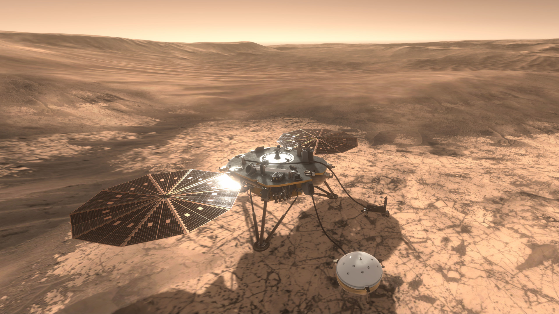 La sonde Insight posé sur Mars